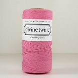 Бавовняний шнур від Divine Twine - Pink Solid, 1 мм, колір рожевий, 1м