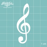 Чипборд від Вензелик - Скрипічний ключ 01, розмір: 42x90 мм