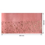 Відріз екошкіри з тисненням золотою фольгою Golden Pion Rose vintage, розмір 500мм 250мм, ТМ Фабрика Декору