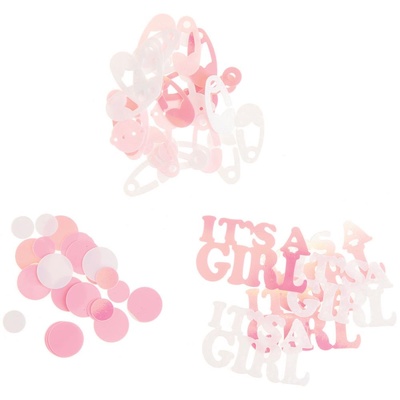 Набор для декорирования от Darice - пайетки и конфетти - Confetti Pink Baby Shower/Girl