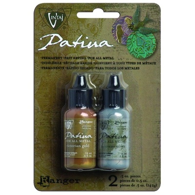 Патина Ranger - Vintaj Patinas - Nouveau Silver and Victorian Gold, 2 штуки