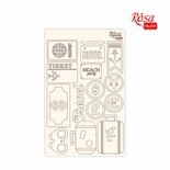 Чипборд для скрапбукінгу від ROSA TALENT - Make journey journey 2, білий картон, 12,8 x20см
