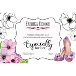 Набір листівок для розмальовування маркерами Especially for her, ТМ Фабрика Декору