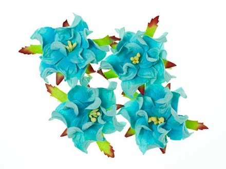 Набор гардений от ScrapBerry's, цвет небесно-голубой, 4  шт.