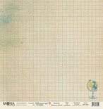 Лист односторонней бумаги для скрапбукинга от Mona Design - География, 30,5х30,5 см