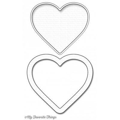 Ніж для вирубки My Favorite Things - Die-namics Heart Shaker Window & Frame, 2 шт.