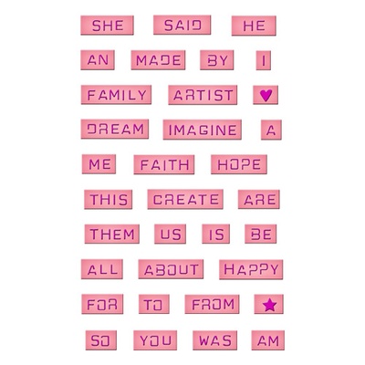 Лезвия от Spellbinders - Girlie Grunge Labels, 34 шт