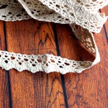 Мереживо Трикутники, бавовняне, колір бежевий, ширина 16 мм, 90 см