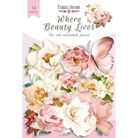 Набір висічок для скрапбукінгу, колекція Where beauty lives, 54 шт., ТМ Фабрика Декору