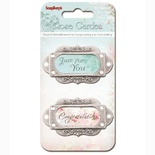 Набор украшений с металлическими рамочками "Розы"