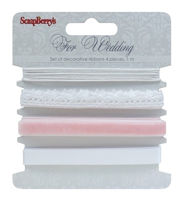 Набор декоративных лент от Scrapberry's - Свадьба, 4 шт. по 1 м