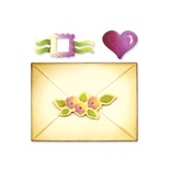 Ножі від Sizzix - Embosslits XL Die - Envelope, 2-D & Seals — Конвертик з друками