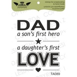 Акриловий штамп Lesia Zgharda TA089 Dad - a a firrst hero, a daughter'Zgharda Zgharda1 Zgharda2, розмір Zgharda3,8x4,Zgharda4 см