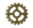 Металева шестерня, колір антична бронза, діаметр 15 мм, 1 шт.