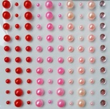 Половинки перлинок на клейовій основі "Ягодка", 100 шт.