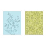 Набор папок для тиснения от Sizzix - Textured Impressions Embossing Folders 2PK - Beatnik Bouquet Set 657809