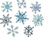 Ножі Сніжинки від Sizzix Thinlits DiesBy Tim Holtz - Scribbly Snowflakes, 8 шт.