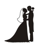 Акриловый штамп Wedding Stamp VE006d Жених и невеста, размер 2,3*2,7 см