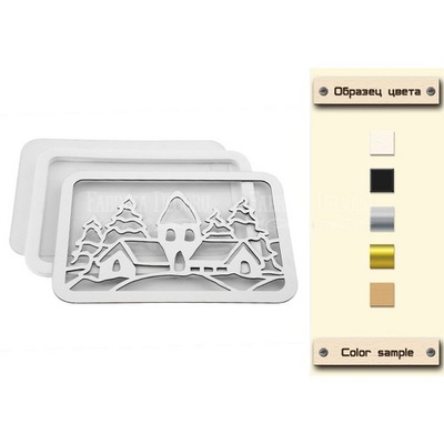 Заготовка для шейкера Село взимку 13х9 см, колір срібло, ТМ Фабрика Декору