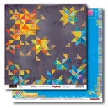 Бумага двусторонняя для скрапбукинга от ScrapBerry's - Басик 2 - Новые приключения - Фейерверк, 30,5х30,5 см