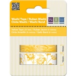 Паперовий скотч Yellow Washi Tape, довжина 16 м, ширина 10 - 15 мм, 2 шт.