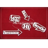 Чипборд Scrapiniec - Стрілки з англійськими словами, друкарський шрифт, 11 штук