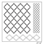 Акриловые штампы от Maya Road "Vintage Wallpaper", 10,2х10,2 см, 3 шт.