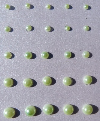 Клейові напівперлинки Pearls Perky Set - Avo, колір: салатовий, 25шт.