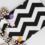 Тканина Оксфорд, шеврон великий, чорний, 45х55см