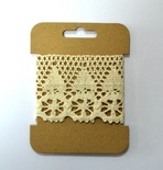 Кружевная лента хлопковая от ScrapBerry's, кремовая, 6,5 см, 1 м