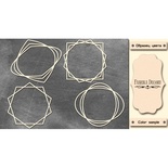 Набір чіпбордів Рамки - геометрія 2 #378 color_Milk, ТМ Фабрика Декору