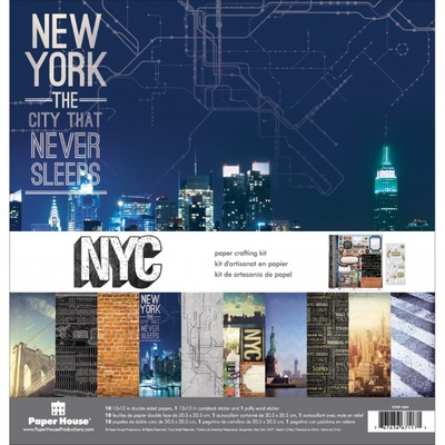 Набор скрапбумаги от Paper House - Paper Crafting Kit - New York City, 30 x 30 см
