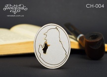 Чипборд від Вензелик - Профіль Шерлока Холмса, розмір: 48x58 мм