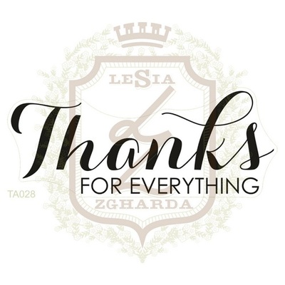 Акриловий штамп Lesia Zgharda TA028 THANKS FOR EVERYTHING, 7.53.0 см.