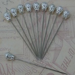 Декоративна шпилька, колір білий, 1 шт.