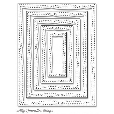 Лезвие My Favorite Things - Die-namics Wonky Stitched Rectangle STAX, 5 шт.