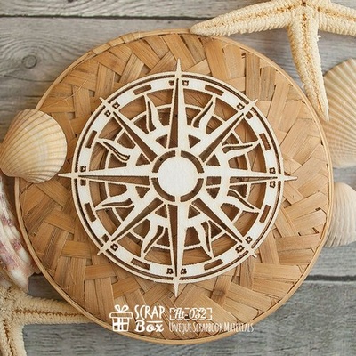 Чипборд ScrapBox - Компас Ht-032