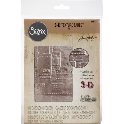 Папка для тиснения Sizzix - Foundry - Sizzix 3D Texture Fades Embossing Folder By Tim Holtz 662717