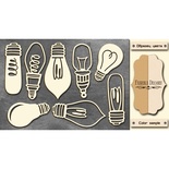 Чипборд Фабрика Декору - Лампочки, цвет молочный, крафт