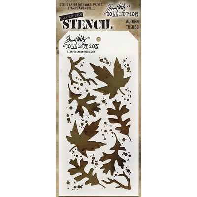 Маска Tim Holtz  - Stampers Annon Layered Stencil 4.125"X8.5" - Autumn - Осень