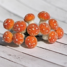 Грибочки помаранчеві в обсипці від ScrapBerryʼs, 12 шт.