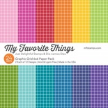 Набір паперу My Favorite Things - Graphic Grid Paper Pack, розмір 15х15см, 24 аркуші.