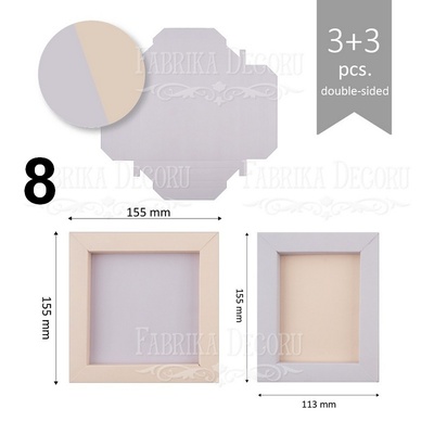 Набір паперових заготовок 008, ТМ Fabrika Dekoru, 6 штук, вибір кольору