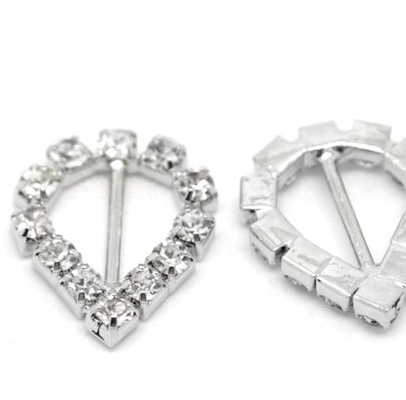 Срібна пряжка/слайдер у формі краплі, 1 шт.