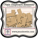 Набір фігурок з чіпборду Jenni Bowlin Mini Chipboard Pieces - Flag, 24 штуки