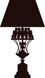 Акриловий штамп Lamp Лампа, розмір 2,5х4,3 см