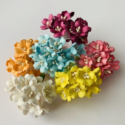 Квіти вишні, кольоровий набір, діаметр - 10мм, 90 штук у Набірі