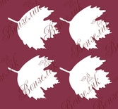 Чипборд від Вензелик - Набір листя калини, розмір: 25x29 мм