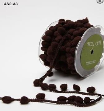 Стрічка Pom Pom String, ширина 1,2см, 90 см, коричневий