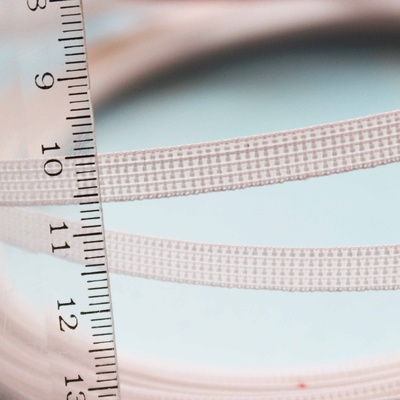 Белый регилин, ширина 6 мм, 50 см